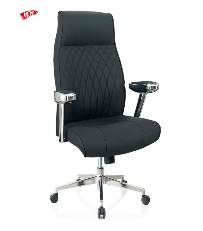 Chaise noir de Bureau Exécutive à Dossier Haut – Similicuir avec Fonction Inclinable