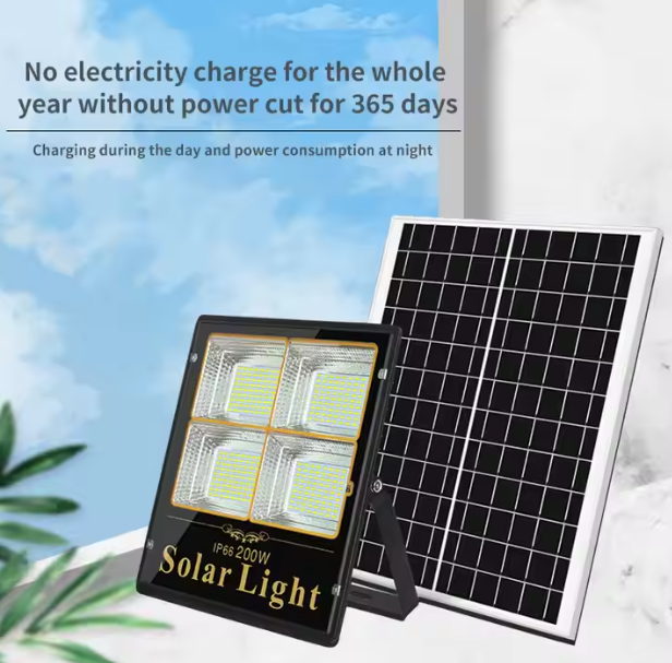 Lampe Solaire LED avec Télécommande – 100W 200W 300W – Étanche IP67 pour Extérieur, Éclairage de Rue, Jardin, Terrasse, Cour