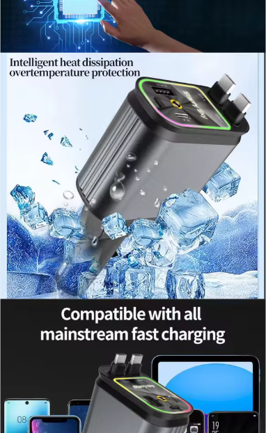 Chargeur de Voiture Ultra Rapide 120W – Design Star Light 2024