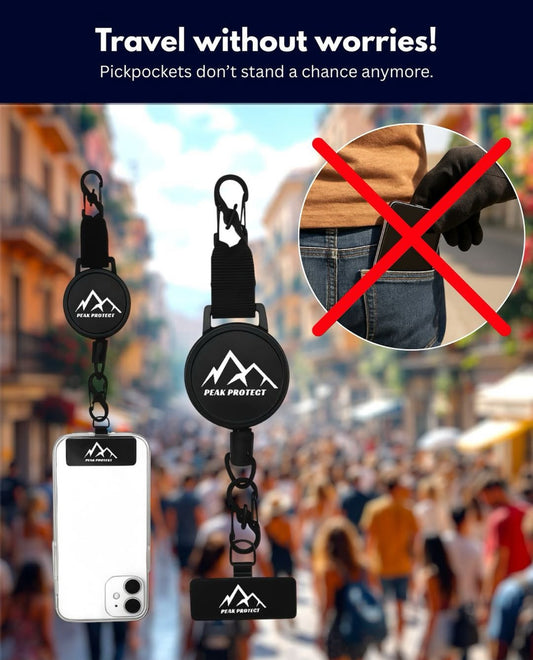 Porte-clés rétractable antivol pour téléphone