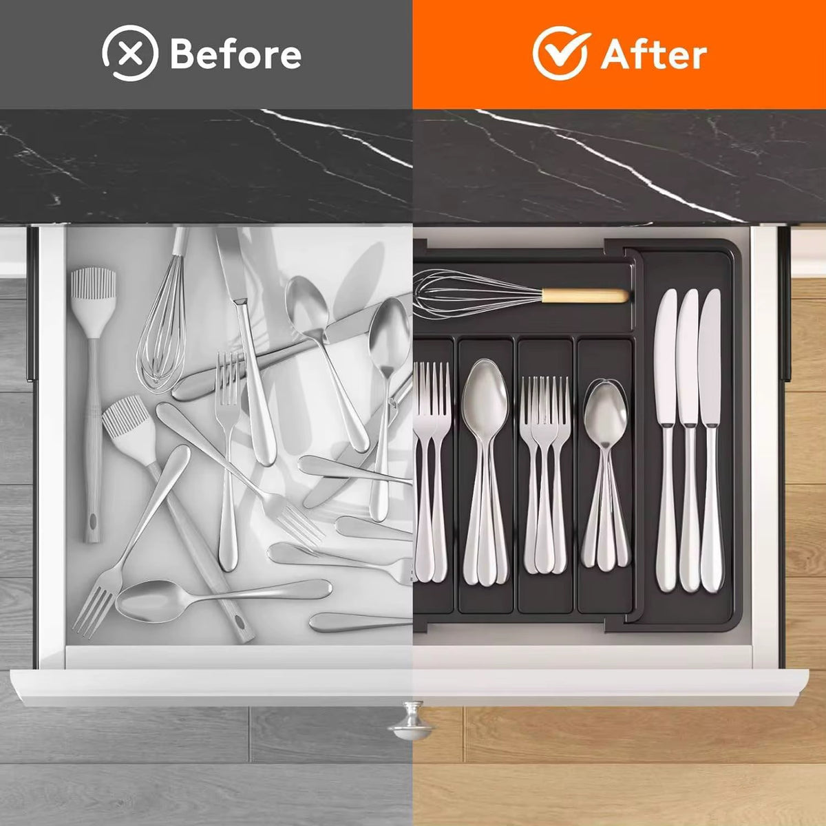 Plateau de Rangement Sans BPA pour Cuisine