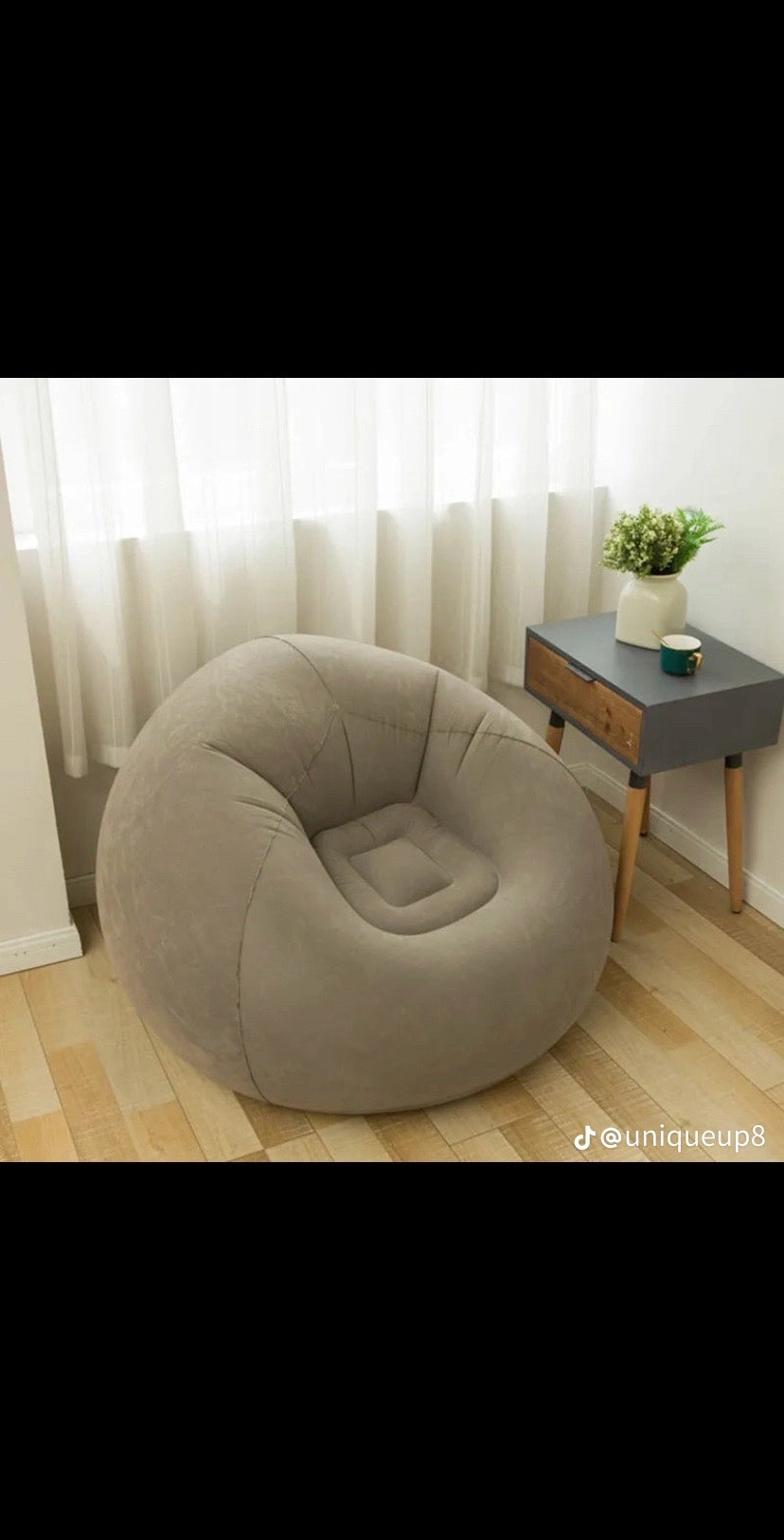 Chaise Gonflable Fauteuil Poire Tatami Canapé Épaissi en PVC – Lit de Détente pour Camping en Plein Air, Salon, Mobilier de Loisirs, Vacances