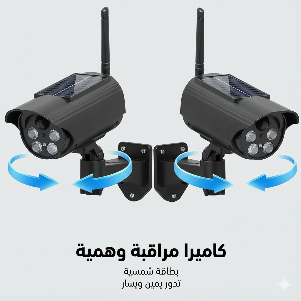 Caméra Factice Solaire Rotative 360° – Anti-Intrusion & Dissuasion Maximum