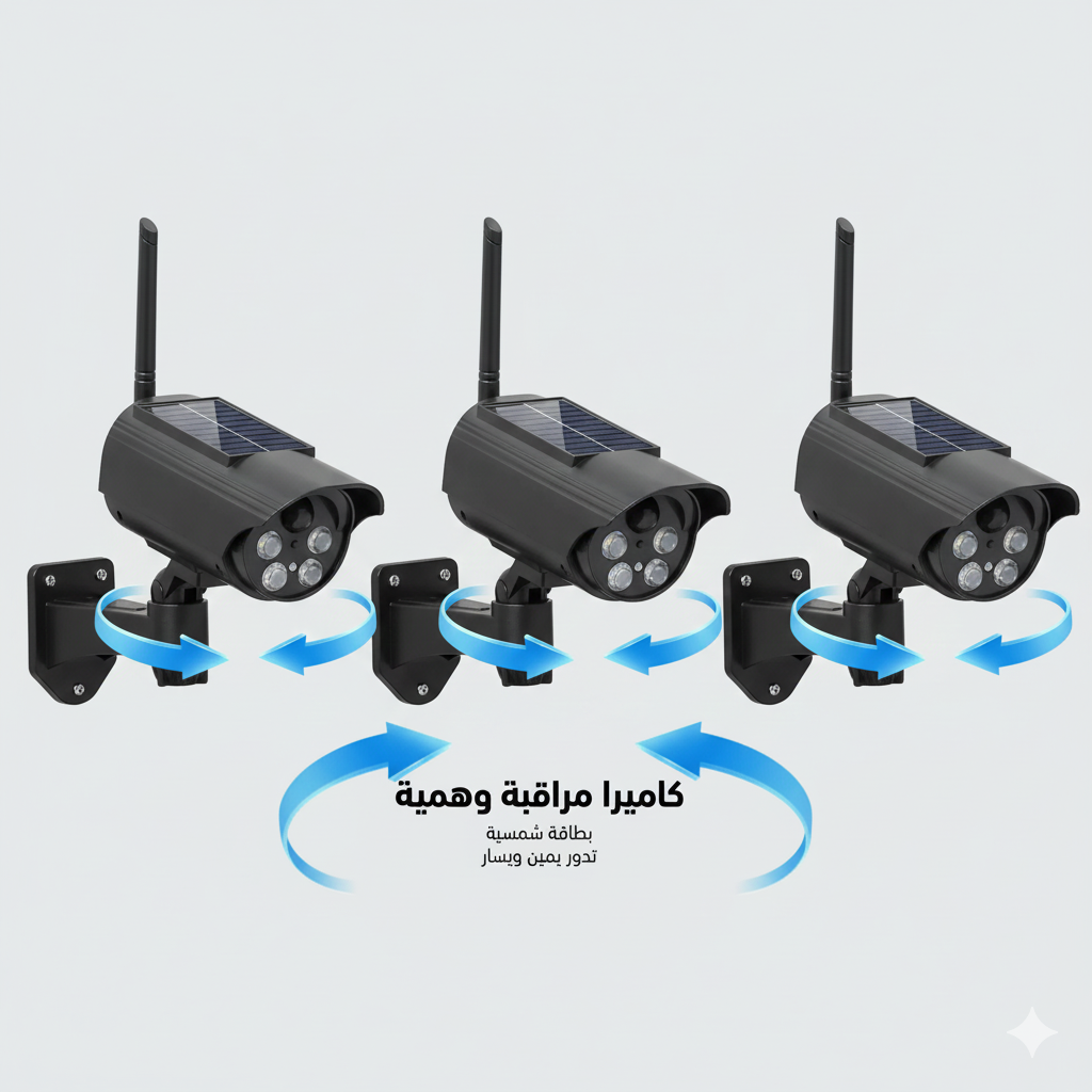 Caméra Factice Solaire Rotative 360° – Anti-Intrusion & Dissuasion Maximum