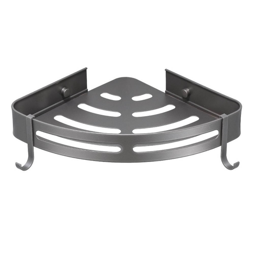 Bathora 2 Étagère d'Angle de Salle de Bain en Alliage de Zinc – 1 ou 2 Niveaux – Gris Anthracite