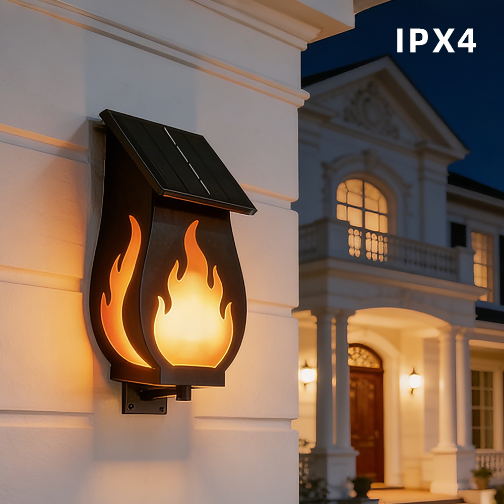 FireGlow – Lampe Murale Solaire LED 10W