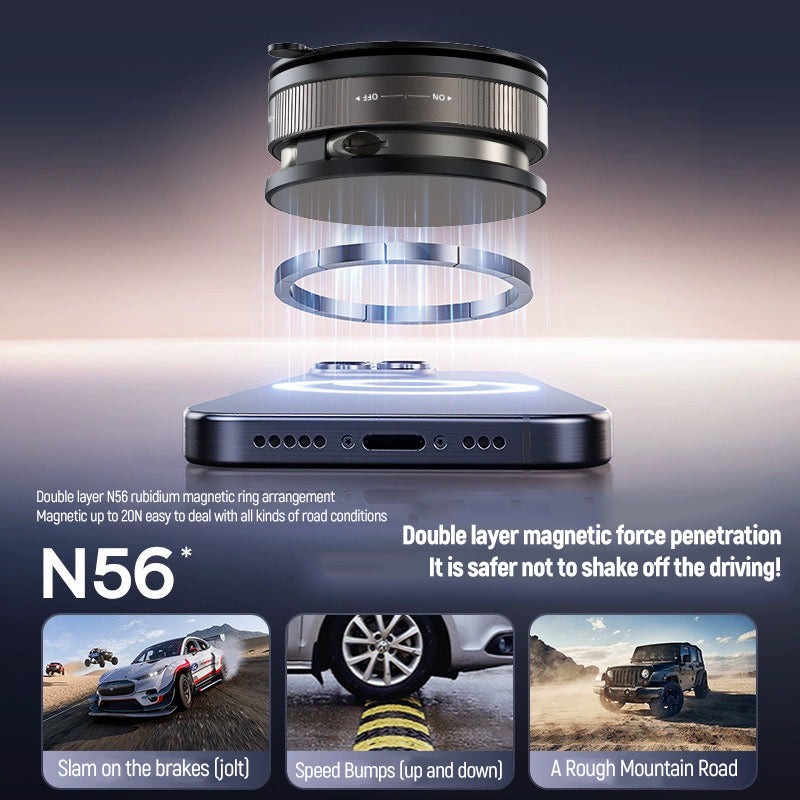 Support Téléphone Voiture Magnétique à Ventouse – Fixation Puissante & Rotation 360°