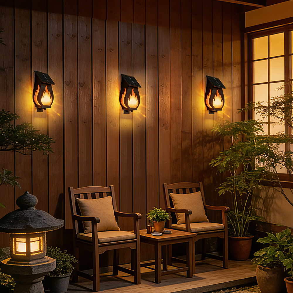FireGlow – Lampe Murale Solaire LED 10W