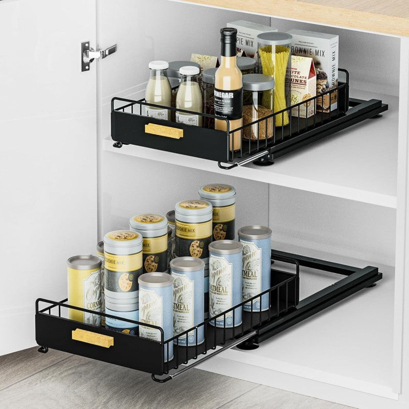 UnderSpace Organisateurs Coulissants Sous Évier – Rangement Cuisine & Salle de Bain