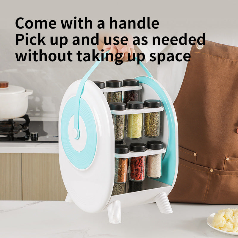 Porte-Épices Rotatif Multifonction – Organisateur de Bocaux pour Cuisine Moderne