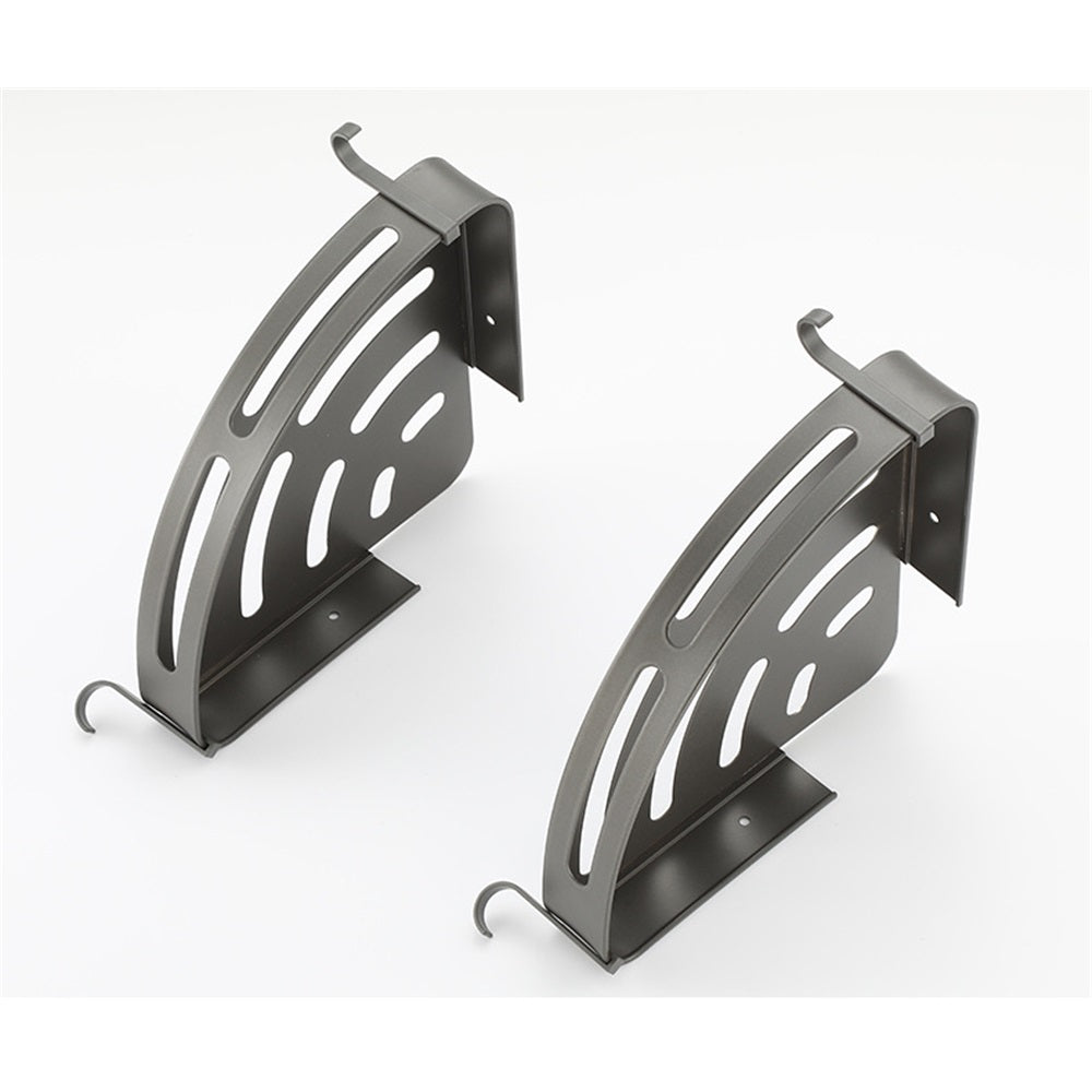 Bathora 2 Étagère d'Angle de Salle de Bain en Alliage de Zinc – 1 ou 2 Niveaux – Gris Anthracite