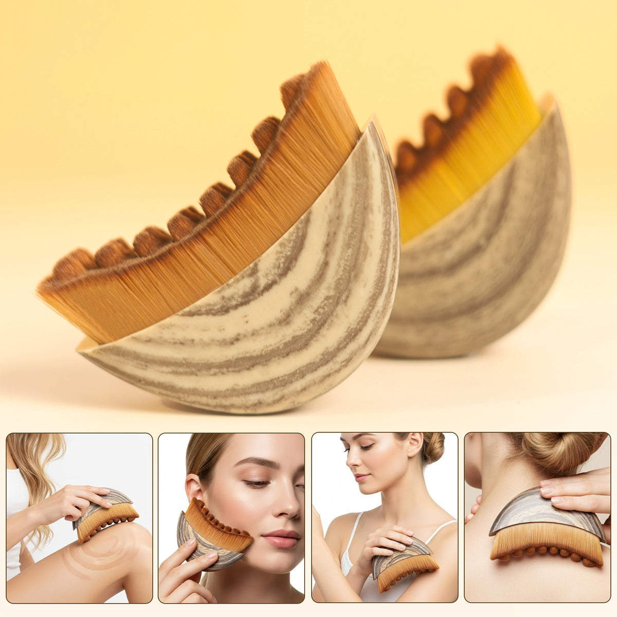 Brosse Ergonomique pour Massage & Soin du Visage
