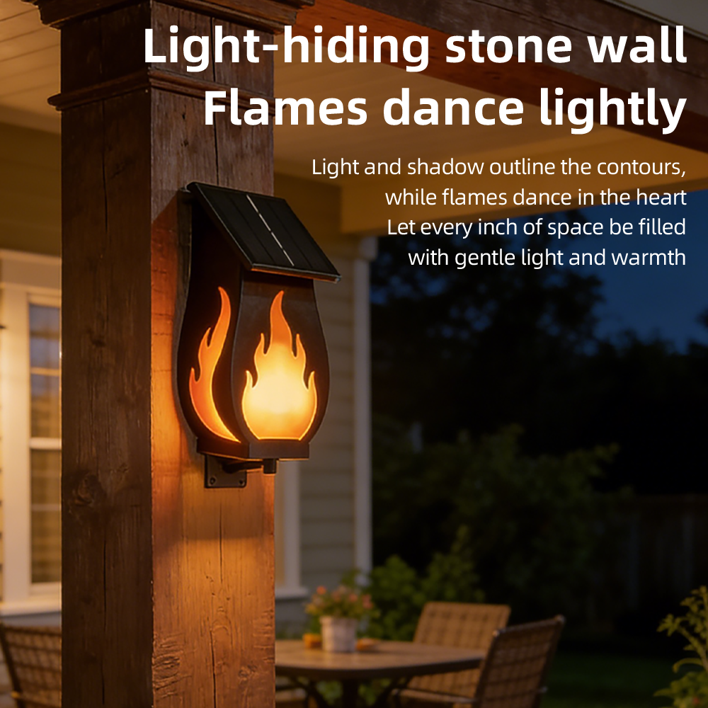 FireGlow – Lampe Murale Solaire LED 10W