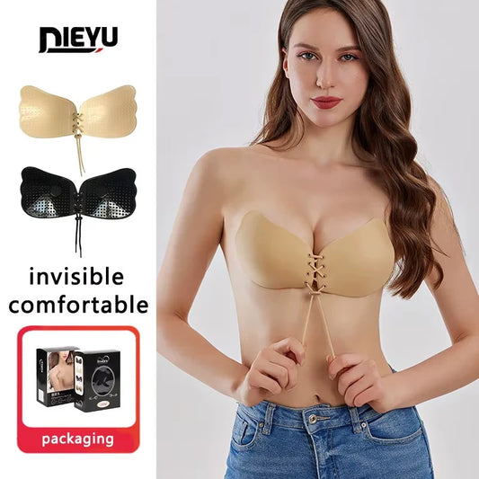 Soutien-Gorge Adhésif Invisible Push-Up Sans Bretelles