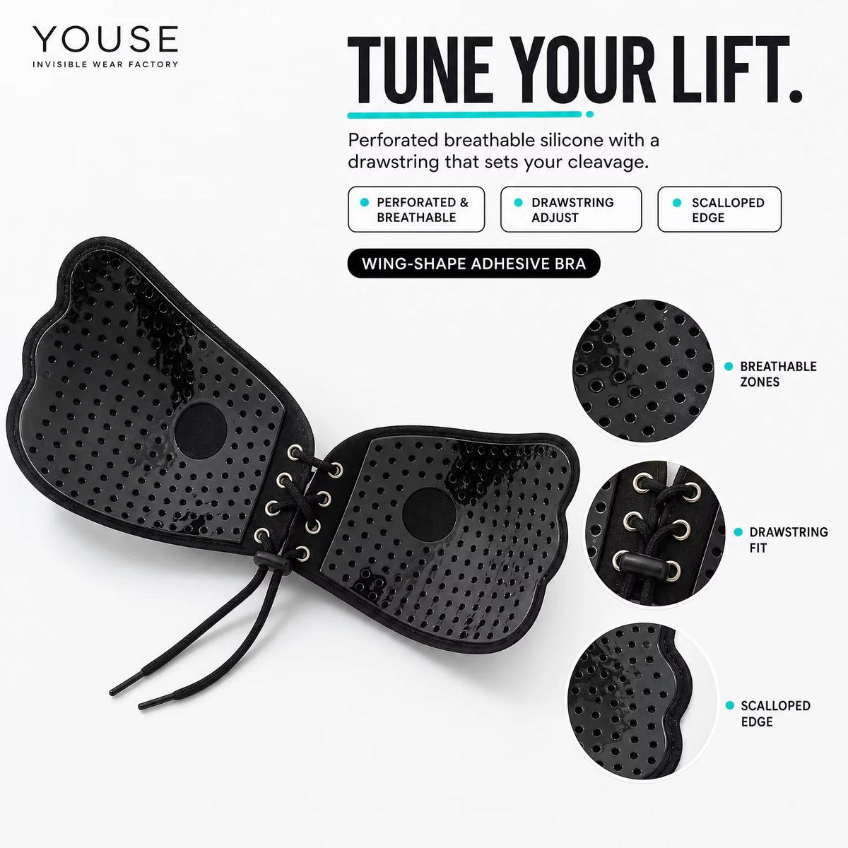 Soutien-Gorge Adhésif Invisible Push-Up Sans Bretelles