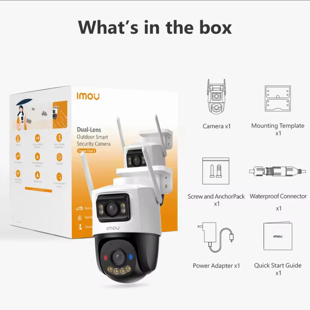 CAMERA IMOU DUAL 10MP RED-BLUE