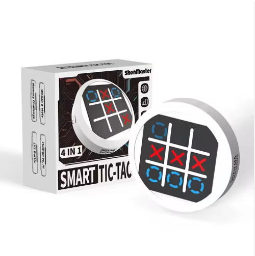 Jouet éducatif 4 en 1 – Mini Tic Tac Toe électronique portable