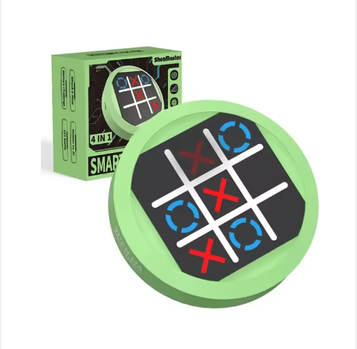 Jouet éducatif 4 en 1 – Mini Tic Tac Toe électronique portable