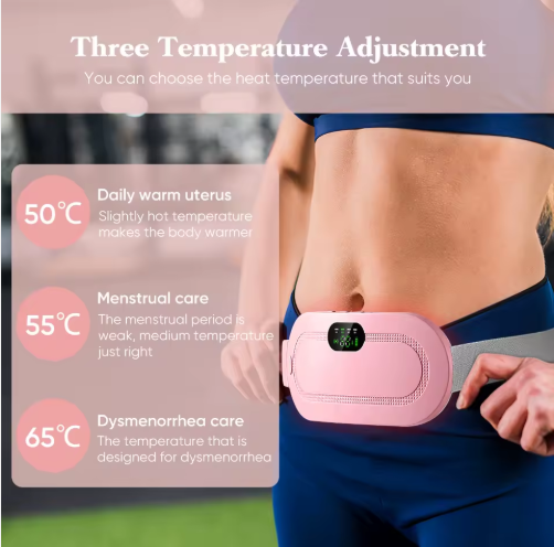 Coussin Chauffant Menstruel Sans Fil – Chauffage Rapide & Massage Intelligent