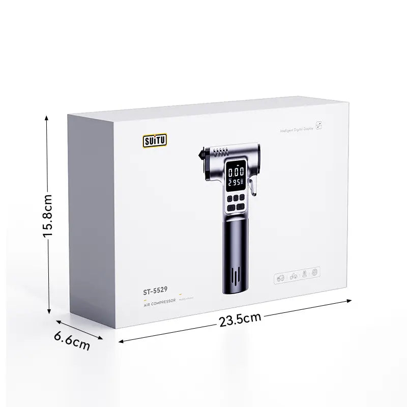 Gonfleur Électrique Sans Fil 150 PSI – Pompe à Air Portable 4000mAh pour Voiture & Moto