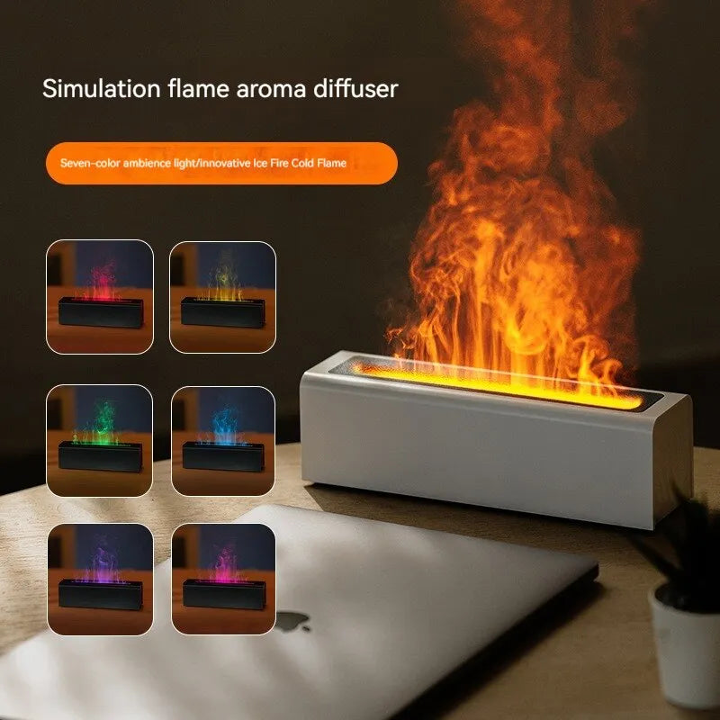 Diffuseur Simulation Flamme Colorée – USB 🔥💨