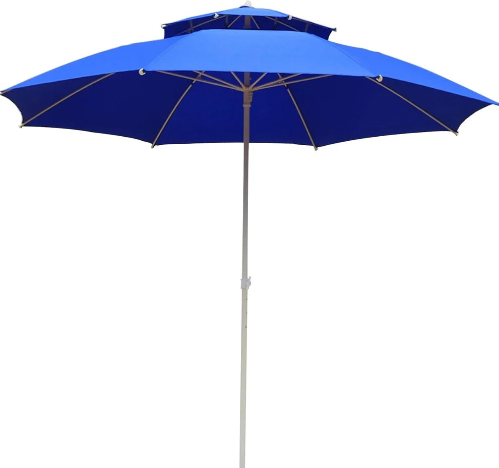 Parasol Grand Modèle Haute Qualité Double Toit Forme Rond 2.5 Mètres