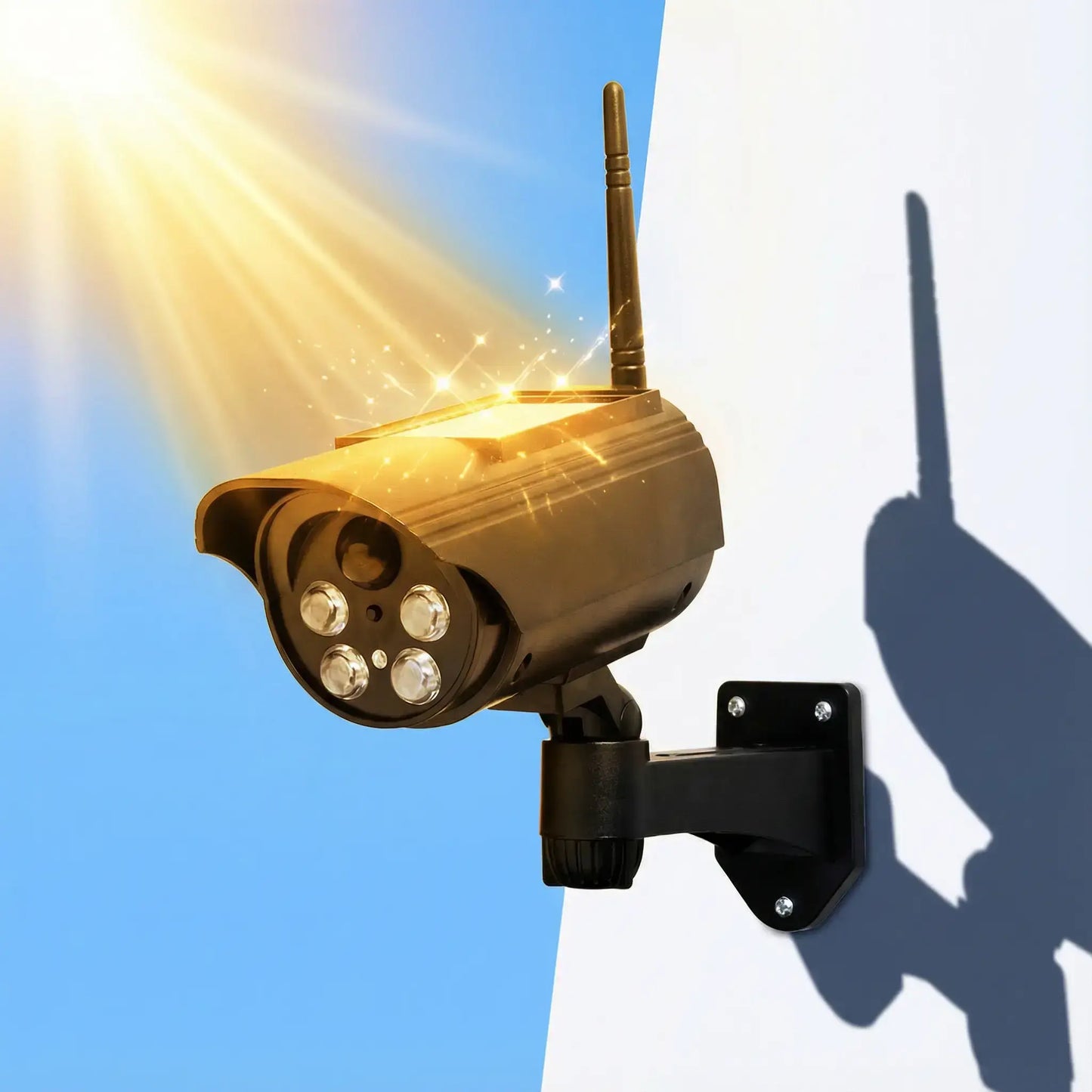 Caméra Factice Solaire Rotative 360° – Anti-Intrusion & Dissuasion Maximum