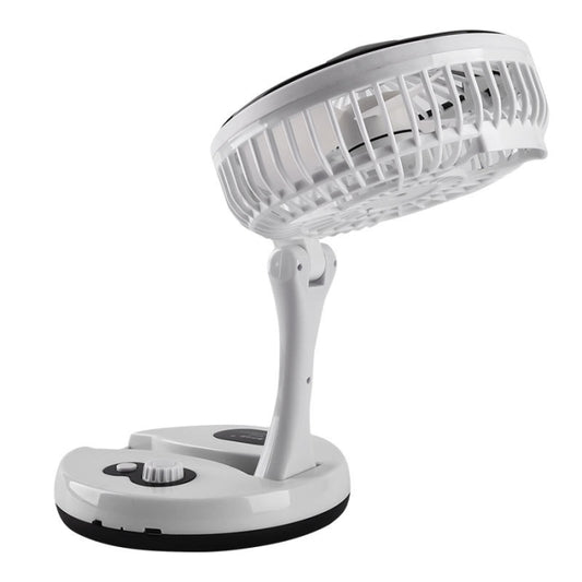Ventilateur De Bureau Rechargeable Et Pliable Avec Lampe Lumineuse