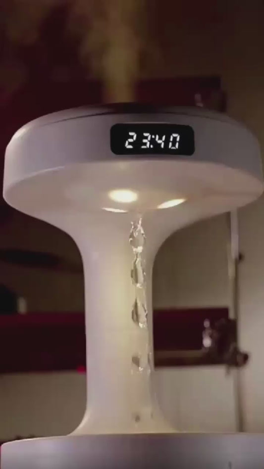 Humidificateur anti-gravité avec horloge