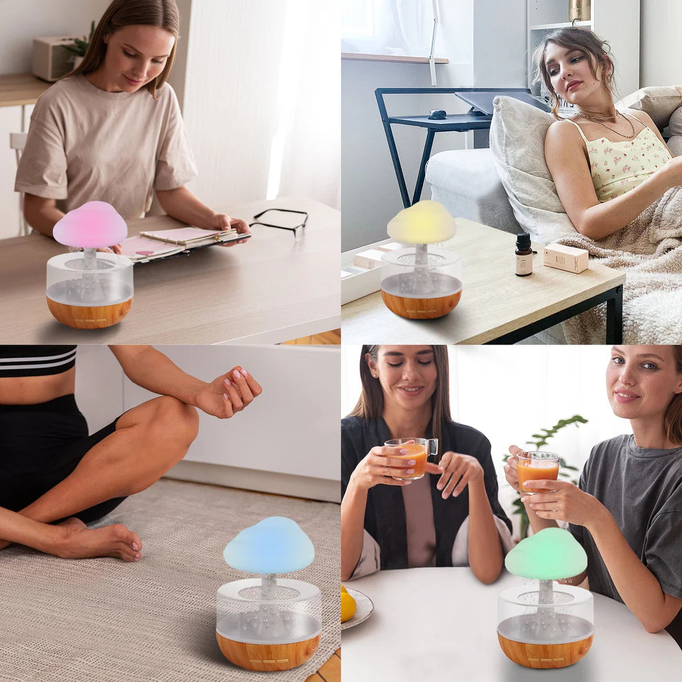 Diffuseur D'huiles Essentielles et Veilleuse Colorée x