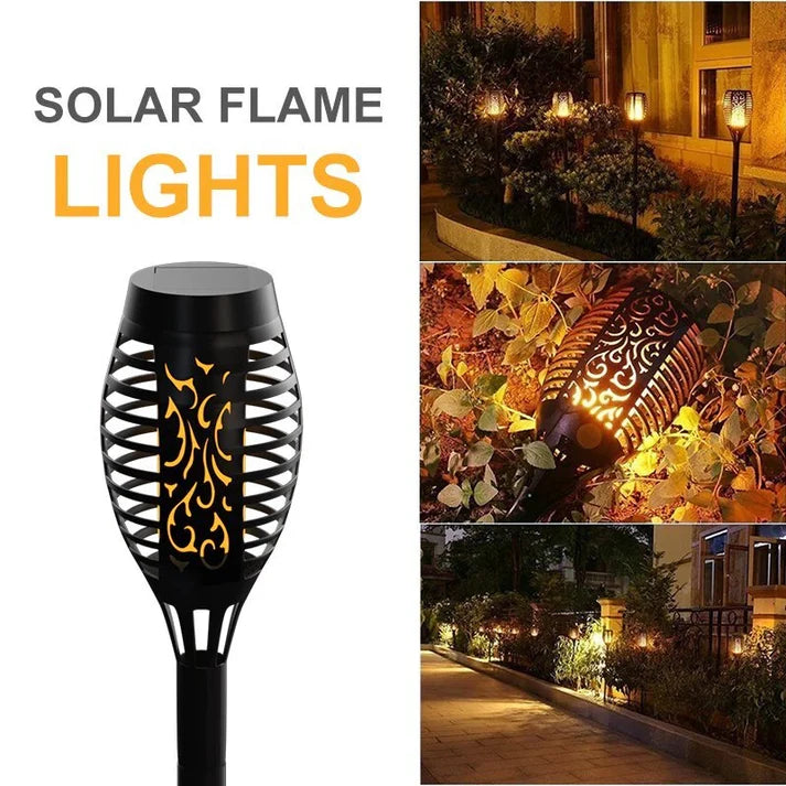 Pack de 4 Lampes Solaires Flamme