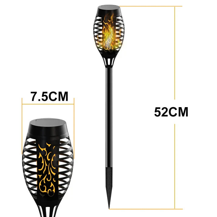 Pack de 4 Lampes Solaires Flamme