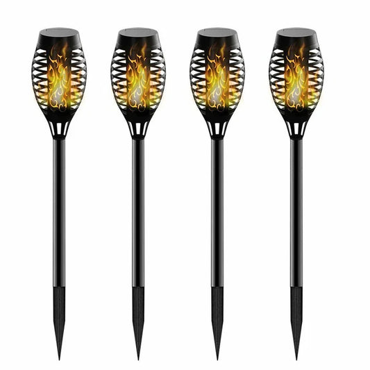 Pack de 4 Lampes Solaires Flamme