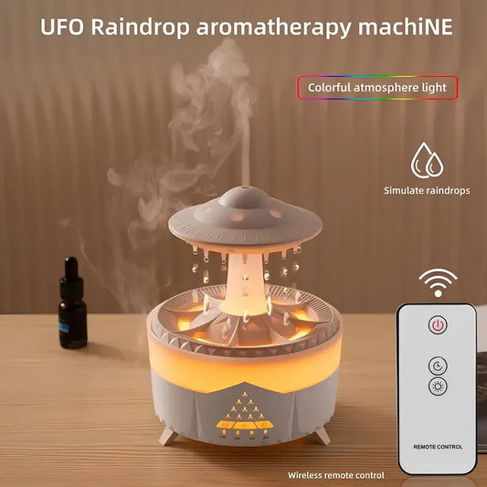 Humidificateur Aromathérapie Nuage de Pluie – 350ml 🌧️💨